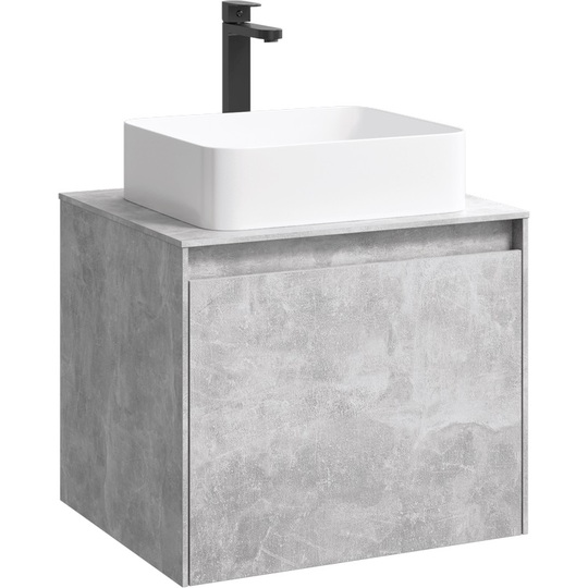 Тумба с раковиной Aqwella Mobi 60 бетон светлый