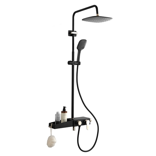 Душевая система Azario черный/золото AZ-801-2