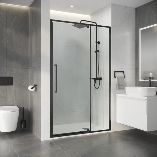 Душевая дверь Niagara Nova NG-35-11AGR 110x195 графит стекло прозрачное