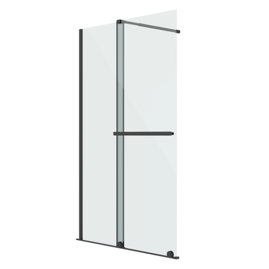 Душевая перегородка Niagara Nova NG-671-10Black 100x200 стекло прозрачное