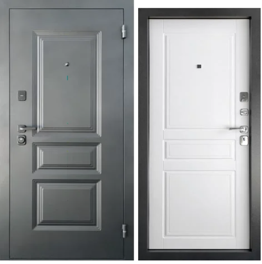 Входная дверь Промет Артик К Букле Графит/Ясень белый