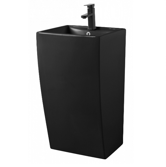 Раковина напольная Azario Comella AZ-314MB 48х42 см черная матовая