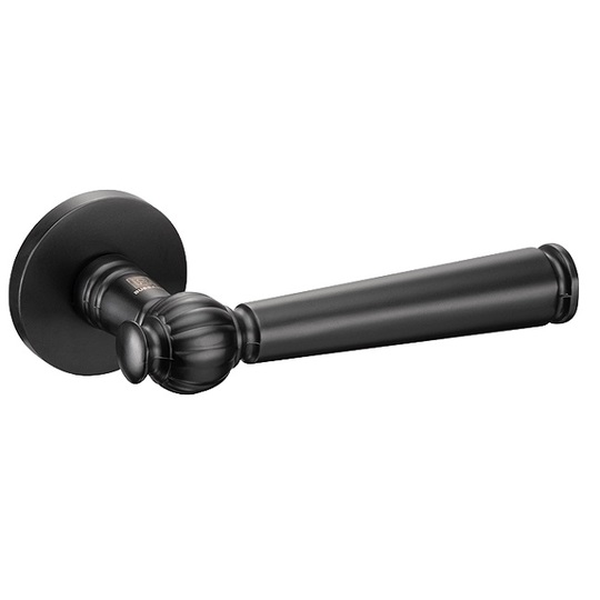 Дверная ручка на тонкой розетке Bussare Vaso A-41-50 Black