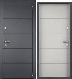Дверь входная стальная Торэкс Alfa LT PP ПВХ Оскуро A-28/ПВХ Бьянко A6-28