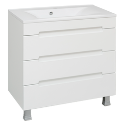 Тумба с раковиной Aqua de Marco Olivia 80 белая напольная 3 ящика