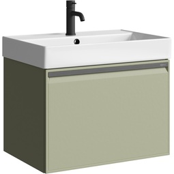 Тумба с раковиной Aqwella Pure 66 шалфей зеленый