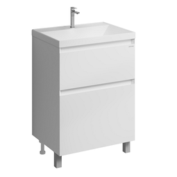 Тумба с раковиной Grossman Меркадо 60 белая матовая напольная