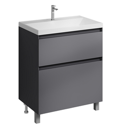 Тумба с раковиной Grossman Меркадо 70 графит матовая напольная