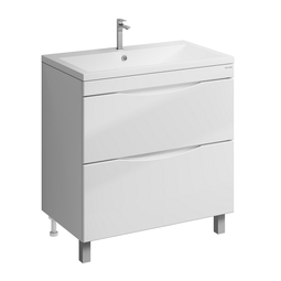 Тумба с раковиной Grossman Виста 80 белый глянец напольная