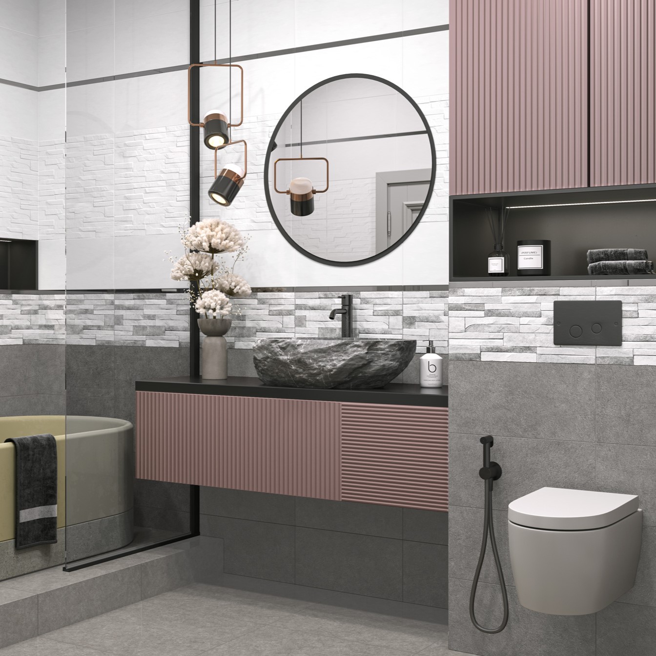 Плитка Alma Ceramica Дискавер серая